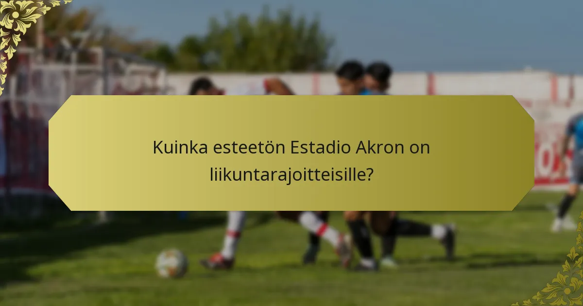 Mitä palveluja Estadio Akronilla on tarjolla?