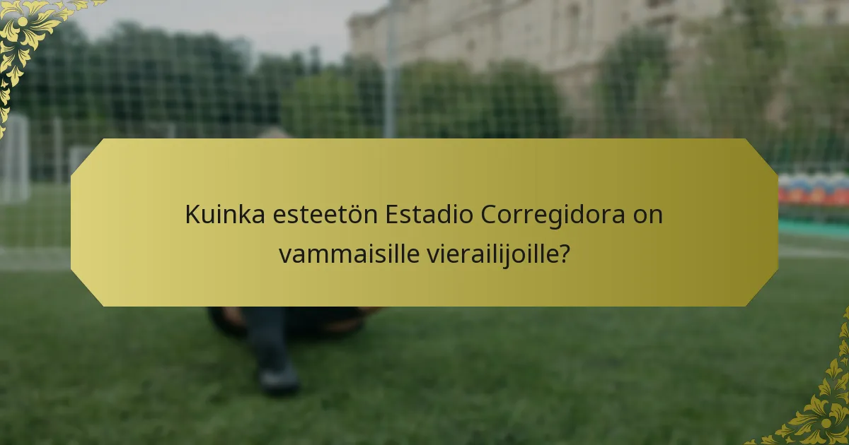 Mitkä mukavuudet ovat saatavilla Estadio Corregidorassa?