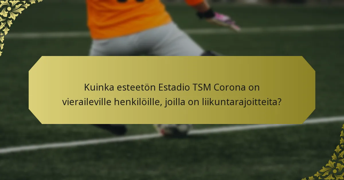 Millaisia palveluja Estadio TSM Coronassa on saatavilla?