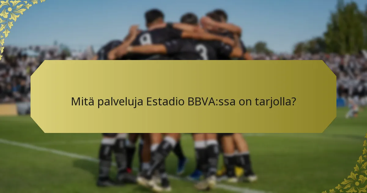Kuinka esteetön Estadio BBVA on liikuntarajoitteisille vierailijoille?