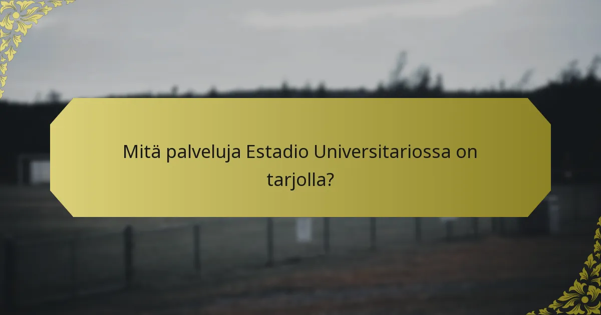Kuinka Estadio Universitario vertautuu muihin stadioneihin vierailijakokemuksen osalta?