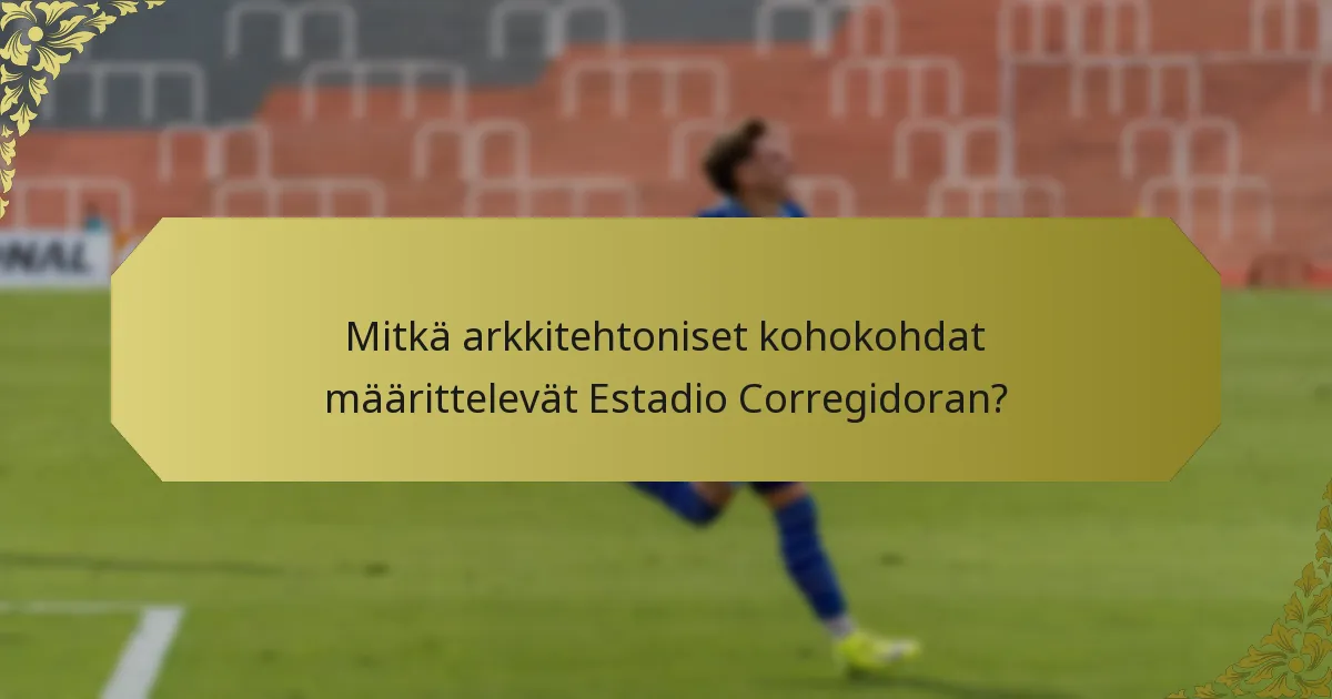 Kuinka istumajärjestely on rakennettu Estadio Corregidorassa?