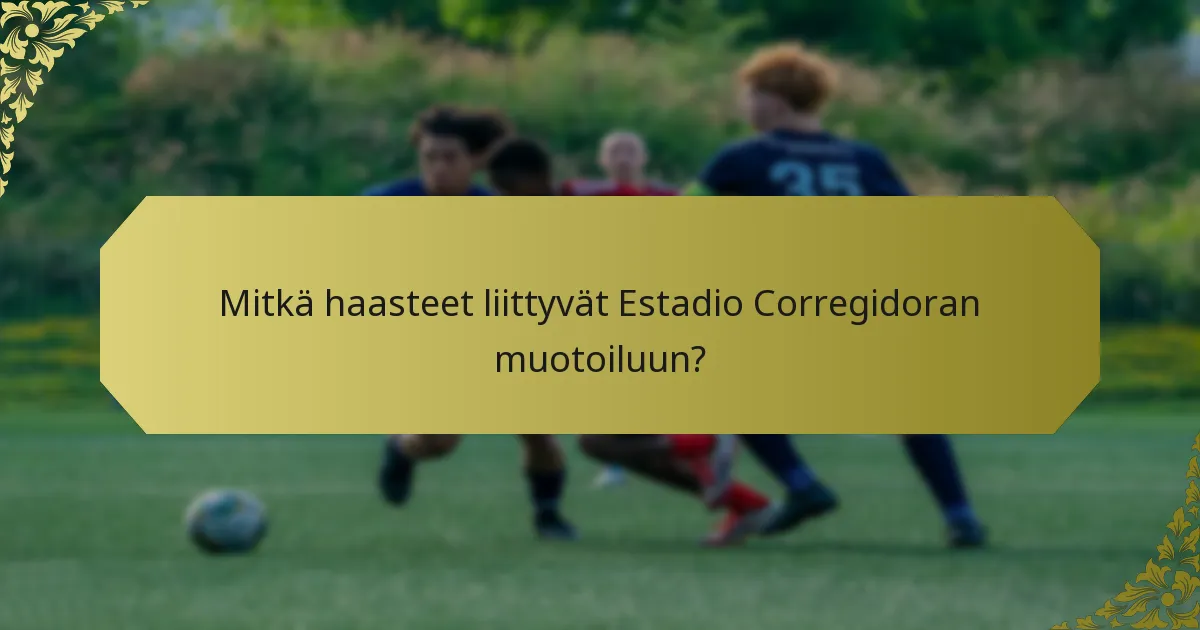 Mitkä ovat Estadio Corregidoran muotoilun toiminnalliset näkökohdat?