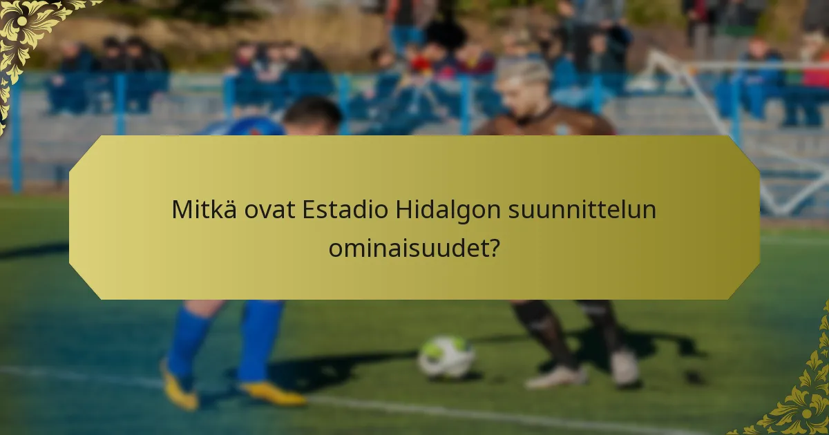 Mitkä ovat Estadio Hidalgon ylläpitoon liittyvät näkökohdat?